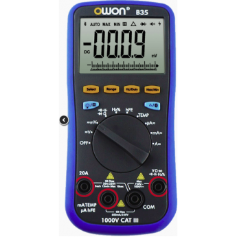Мультиметр цифровой с Bluetooth OWON B35 TrueRMS до 1000В/20А Мультиметр цифровой с Bluetooth OWON B35 TrueRMS до 1000В/20А