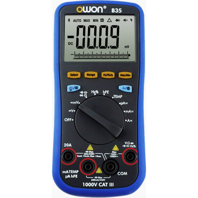 Мультиметр цифровой True RMS с Bluetooth OWON B35T+