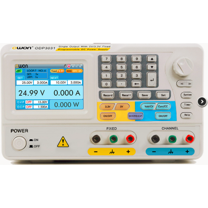 Линейный источник питания OWON двухканальный 30В 3А программируемый ODP3031